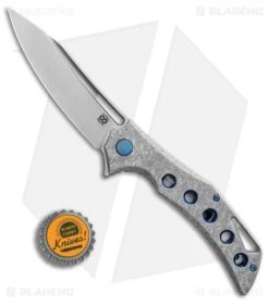 Olamic Cutlery Swish Flipper Frame Lock Knife Natural Frosted (3.75" Satin) S172 -Blade Vault Olamic Cutlery Swish Natural Rosted satin BHQ 87555 er bottlecap