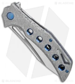 Olamic Cutlery Swish Flipper Frame Lock Knife Natural Frosted (3.75" Satin) S172 -Blade Vault Olamic Cutlery Swish Natural Rosted satin BHQ 87555 er spine