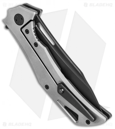 Olamic Cutlery Swish Frame Lock Knife Titanium W/ CF Insert (3.75" Black PVD) 2 Olamic Cutlery Swish Frame Lock Knife Titanium W/ CF Insert (3.75" Black PVD) - Image 2