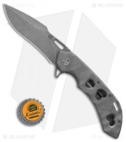 Olamic Wayfarer 247 Harpoon Knife Darkwash Rocks Ti 3-Hole (3.5" SW) -Blade Vault Olamic Cutlery Wayfarer 247 Harpoon Darkwash Rocks 3 Hole DW BHQ 86646 er bottlecap