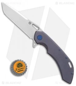 Olamic Wayfarer 247 Tanto Frame Lock Knife Kinetic Ocean Ti (3.5" Satin) -Blade Vault Olamic Cutlery Wayfarer 247 Tanto Kinetic Ocean Ti Satin BHQ 86668 er bottlecap