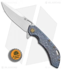 Olamic Wayfarer 247 Frame Lock Knife Two-Tone Molten Ti (3.5" Satin) -Blade Vault Olamic Cutlery Wayfarer 247 Two Tone Molten Ti satin BHQ 86682 er bottlecap