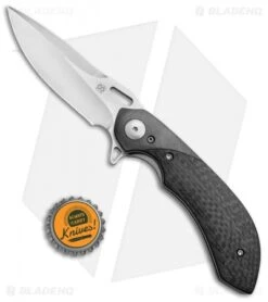 Olamic Cutlery Wayfarer Compact Flipper Knife CF/Zirc (3.5" Polish) WC334 -Blade Vault Olamic Cutlery Wayfarer Compact CF Zirc Polish WC334 BHQ 71436 jr bottlecap