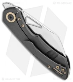 Olamic Cutlery WhipperSnapper Frame Lock Knife Black Ti Sheepsfoot (2.8" Satin) 6 Olamic Cutlery WhipperSnapper Frame Lock Knife Black Ti Sheepsfoot (2.8" Satin) -Blade Vault Olamic Cutlery Whipper Snapper FL Blue Ti Wharncliffe BHQ 110559 jr side