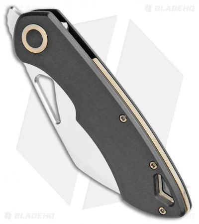 Olamic Cutlery WhipperSnapper Frame Lock Knife Black Ti Sheepsfoot (2.8" Satin) 2 Olamic Cutlery WhipperSnapper Frame Lock Knife Black Ti Sheepsfoot (2.8" Satin) - Image 2