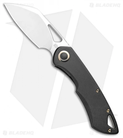 Olamic Cutlery WhipperSnapper Frame Lock Knife Black Ti Sheepsfoot (2.8" Satin) 1 Olamic Cutlery WhipperSnapper Frame Lock Knife Black Ti Sheepsfoot (2.8" Satin)