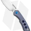 Olamic Cutlery WhipperSnapper Knife Blue Ti /w Holes Sheepsfoot (2.75" Satin)
