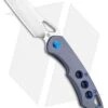 Olamic Cutlery WhipperSnapper Knife Blue Ti /w Holes Wharncliffe (2.75" Satin)