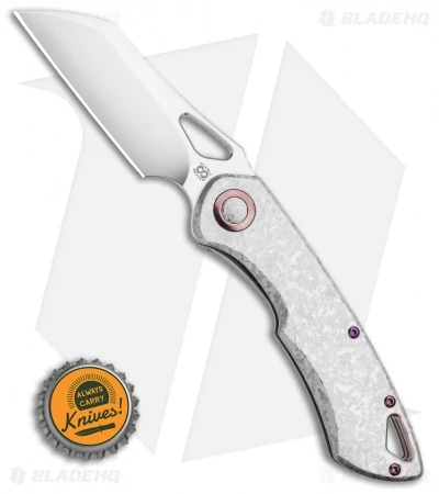 Olamic Cutlery WhipperSnapper Knife Frosty/Purple Wharncliffe (2.75" Satin) 4 Olamic Cutlery WhipperSnapper Knife Frosty/Purple Wharncliffe (2.75" Satin) - Image 4