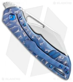 Olamic Cutlery WhipperSnapper Knife Rock Ti Sheepsfoot (2.75" Satin) Blue Spine -Blade Vault Olamic Cutlery WhipperSnapper Knife Rock Ti Sheepsfoot 2.75 Satin Blue Spine BHQ 116825 LS Side