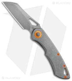 Olamic Cutlery WhipperSnapper Knife Ti/Orange Wharncliffe (2.75" SW) 2