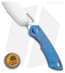 Olamic Cutlery WhipperSnapper Knife Ti Sheepsfoot (2.75" Satin) Blue Spine 2 -Blade Vault Olamic Cutlery WhipperSnapper Knife Ti Sheepsfoot 2.75 Satin Blue Spine 2 BHQ 116840 LS Bottlecap