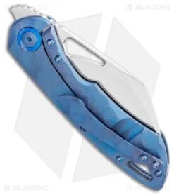 Olamic Cutlery WhipperSnapper Knife Ti Sheepsfoot (2.75" Satin) Blue Spine 2 -Blade Vault Olamic Cutlery WhipperSnapper Knife Ti Sheepsfoot 2.75 Satin Blue Spine 2 BHQ 116840 LS Side