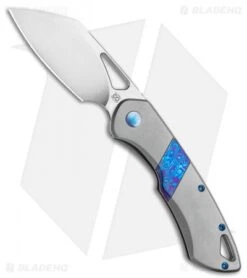 Olamic Cutlery WhipperSnapper Knife Ti/Timascus Sheepsfoot (2.75" Satin)