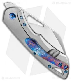 Olamic Cutlery WhipperSnapper Knife Ti/Timascus Sheepsfoot (2.75" Satin) -Blade Vault Olamic Cutlery WhipperSnapper Knife TiTimascus Sheepsfoot 2.75 Satin BHQ 116922 LS Side