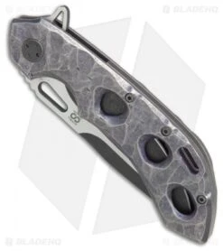 Olamic Wayfarer 247 Frame Lock Knife Purplewash Funky Holes (3.5" PVD) T1037 -Blade Vault Olamic Wayfarer 247 3 hole rocks 2 tone BHQ 81989 er spine