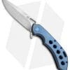 Olamic Wayfarer 247 Frame Lock Knife Blue SW Ti Holes (3.5" M390 Satin)