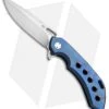 Olamic Wayfarer 247 Frame Lock Knife Blue SW Ti Polished Holes (3.5" M390 Satin)