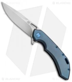 Olamic Wayfarer 247 Knife Blue SW Ti Sculpted Backspacer (3.5" M390 Satin)
