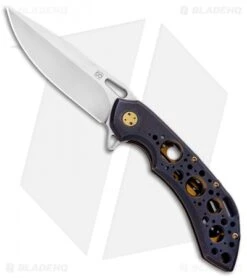 Olamic Wayfarer 247 Drop Point Knife Kinetic Ocean Ti/Acid Rain (3.5" Satin)