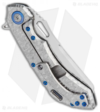 Olamic Wayfarer 247 Frame Lock Knife Frosty Ti Sheepsfoot (3.5" Satin) 3 Olamic Wayfarer 247 Frame Lock Knife Frosty Ti Sheepsfoot (3.5" Satin) - Image 3