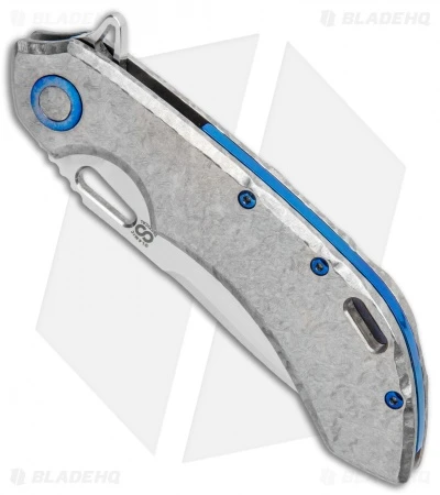 Olamic Wayfarer 247 Frame Lock Knife Frosty Ti Sheepsfoot (3.5" Satin) 2 Olamic Wayfarer 247 Frame Lock Knife Frosty Ti Sheepsfoot (3.5" Satin) - Image 2