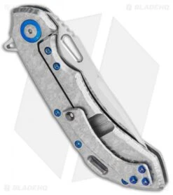 Olamic Wayfarer 247 Frame Lock Knife Frosty Ti Tanto (3.5" Satin) 6 Olamic Wayfarer 247 Frame Lock Knife Frosty Ti Tanto (3.5" Satin) -Blade Vault Olamic Wayfarer 247 FL Frosty Ti Tanto Satin BHQ 115523 jr side