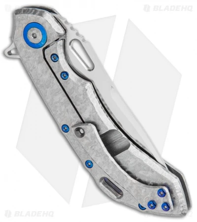 Olamic Wayfarer 247 Frame Lock Knife Frosty Ti Tanto (3.5" Satin) 3 Olamic Wayfarer 247 Frame Lock Knife Frosty Ti Tanto (3.5" Satin) - Image 3