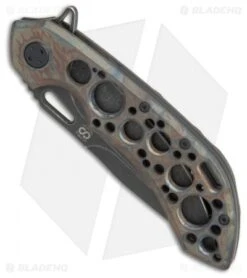 Olamic Wayfarer 247 Frame Lock Knife Acid Rain Cerakote (3.5" Black SW) T1019 -Blade Vault Olamic Wayfarer 247 Flamed Hole Black SW BHQ 81994 er spine