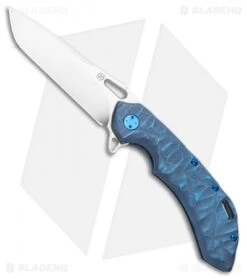 Blade Vault 22 Olamic Wayfarer 247 Frame Lock Knife Blue Rock Ti Tanto (3.5")
