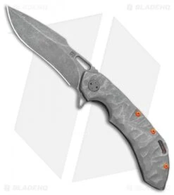 Olamic Wayfarer 247 Frame Lock Knife Orange/Rock Ti Orange (3.5" ASW)