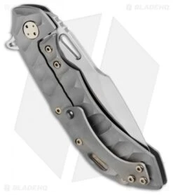 Olamic Wayfarer 247 Harpoon Frame Lock Knife Sculpted Ti (3.5" Satin) -Blade Vault Olamic Wayfarer 247 Harpoon FL Sculpted Ti Satin BHQ 74375 jr side