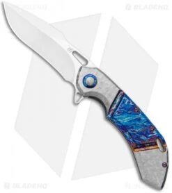 Olamic Wayfarer 247 Harpoon Frame Lock Knife Entropic/Frosty Ti (Satin)