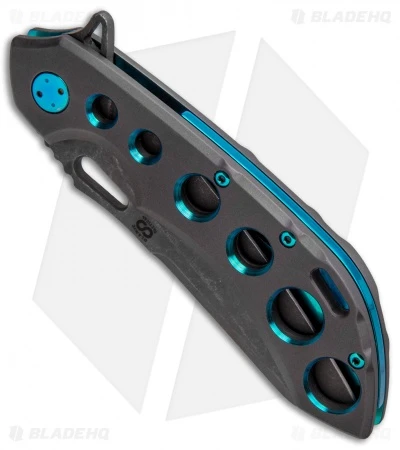 Olamic Wayfarer 247 Sheepscliffe Knife Darkblast Ti/Green Holes (3.5" Dark SW) 2 Olamic Wayfarer 247 Sheepscliffe Knife Darkblast Ti/Green Holes (3.5" Dark SW) - Image 2