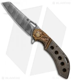 Olamic Wayfarer 247 Sheepscliffe Knife Molten 5-Hole (3.5" Damasteel)