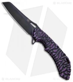 Olamic Wayfarer 247 Sheepscliffe Knife ISolo Purple Volcanic Ti (3.5" Black)