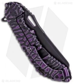 Olamic Wayfarer 247 Sheepscliffe Knife ISolo Purple Volcanic Ti (3.5" Black) -Blade Vault Olamic Wayfarer 247 Sheepscliffe iSolo Purple Volcanic Ti Black BHQ 91564 jr side