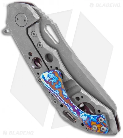 Olamic Wayfarer 247 Sheepsfoot Frame Lock Knife Purple Rim Rock Ti (3.5" SW) 3 Olamic Wayfarer 247 Sheepsfoot Frame Lock Knife Purple Rim Rock Ti (3.5" SW) - Image 3