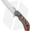 Olamic Wayfarer 247 Wharning Knife Antique Acid Rain W/ Blue (3.5" Satin S90V)