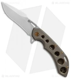 Olamic Wayfarer 247 Harpoon Frame Lock Knife Kinetic Earth (3.5" Satin)