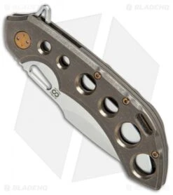 Olamic Wayfarer 247 Harpoon Frame Lock Knife Kinetic Earth (3.5" Satin) -Blade Vault Olamic Wayfarer 247 harpoon kinetic earth satin BHQ 74378 er spine