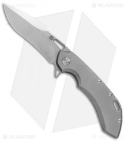 Olamic Wayfarer 247 Harpoon Frame Lock Knife Matte Titanium (3.5" Satin)