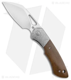 Olamic WhipperSnapper Knife Sheepsfoot Frosty Ti/OD Micarta (2.9" Satin XHP)