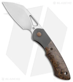 Olamic WhipperSnapper Knife Sheepsfoot Bronze Fat Carbon (2.9" Satin XHP)