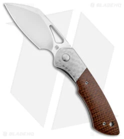 Olamic WhipperSnapper Knife Sheepsfoot Jeweled Ti/Burlap (2.9" Satin XHP)