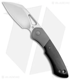 Olamic WhipperSnapper Knife Sheepsfoot Double Black Micarta (2.9" Satin XHP)