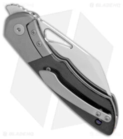 Olamic WhipperSnapper Knife Sheepsfoot Double Black Micarta (2.9" Satin XHP) -Blade Vault Olamic Whipper Snapper Sheepsfoot Jeweled Ti Double Black Micarta Satin BHQ 175020 jr side