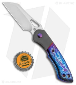 Olamic WhipperSnapper Knife Wharncliffe Blasted Ti W/ Entropic (2.9" Satin XHP) -Blade Vault Olamic Whipper Snapper Wharncliffe Satin Ti Blasted Entropic Satin BHQ 175019 jr bottlecap