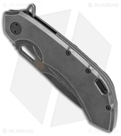 Olamic Wayfarer 247 Frame Lock Knife PVD Stonewash Titanium (3.5" M390 Black SW) 2 Olamic Wayfarer 247 Frame Lock Knife PVD Stonewash Titanium (3.5" M390 Black SW) - Image 2