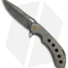 Olamic Wayfarer 247 Frame Lock Knife PVD Stonewash Ti Gold Holes (3.5" Black SW)